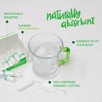 Chemical-free and unscented organic cotton tampons for sensitive skin