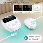 Authentic Chumoasis kids sleep training device unboxed detailing the complete wireless receiver and transmitter system.
