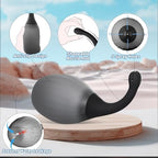 Black silicone anal douche kit with shapeable tube and dual check valves for hygiene.