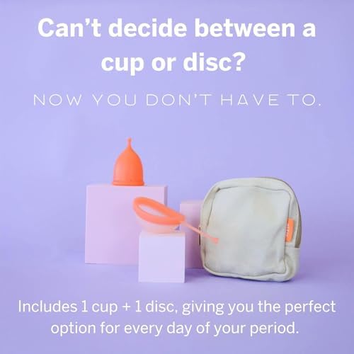 Reusable medical grade silicone menstrual disc and cup with accessories