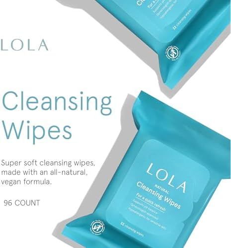 LOLA 100 percent bamboo viscose wipes for pH balanced body care.