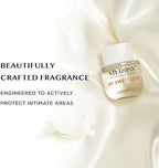 Dermatologist approved intimate fragrance oil bottle showing branding and size.