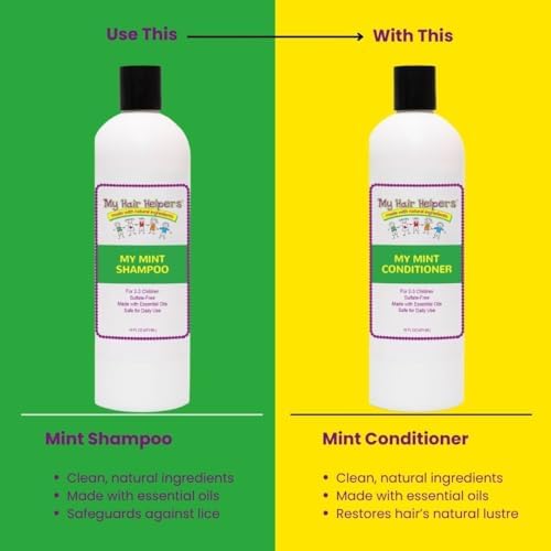 Ingredients label of My Hair Helpers lice prevention conditioner