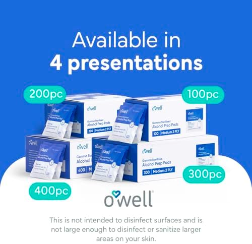 Gamma sterilized medical grade alcohol swabs in bulk packaging