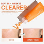 Texture detail of the marine astaxanthin orange capsule suspension within the cream base