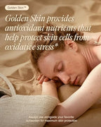 A group of Ecosh Golden Skin dietary supplement bottles illustrating premium imported skincare wellness solutions.