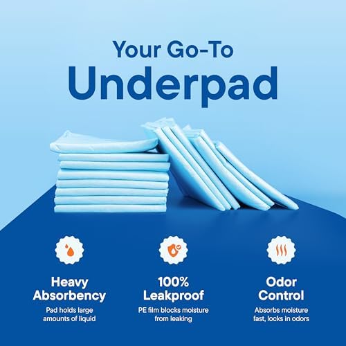 Bulk stack of fifty count extra large disposable protective bed pads