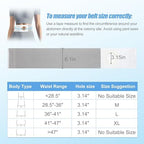 NIdreamCE breathable stoma support belt flat lay showing adjustable opening