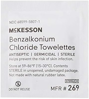 Sterile 5x7 inch sanitizing skin wipes for sting-free wound cleaning