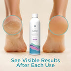 Fast acting formula for home pedicure and salon quality smooth feet