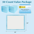 Stack of fifty count imported disposable waterproof bed sheets demonstrating product thickness and bulk value package