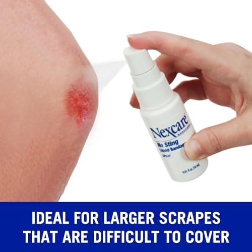 Three pack of Nexcare liquid skin shield spray bottles for wound care