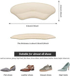 Pale Apricot and Black suede heel pads for loose shoe adjustment.