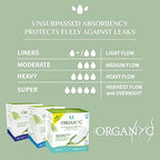 Organyc moderate flow organic sanitary napkins with wings for sensitive skin