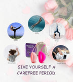 Ginalaia reusable menstrual disc packaging with included storage pouch.