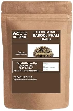 Pure Acacia Arabica pod powder in hygienic resealable packaging
