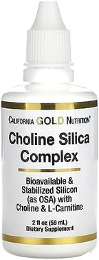 California Gold Nutrition Choline Silica Complex 59ml packaging details