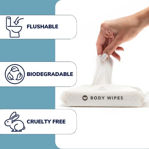 Soft texture of Royal flushable biodegradable wipes for sensitive skin.