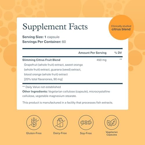 Youtheory slimming citrus fruit allergen free certification seals on packaging