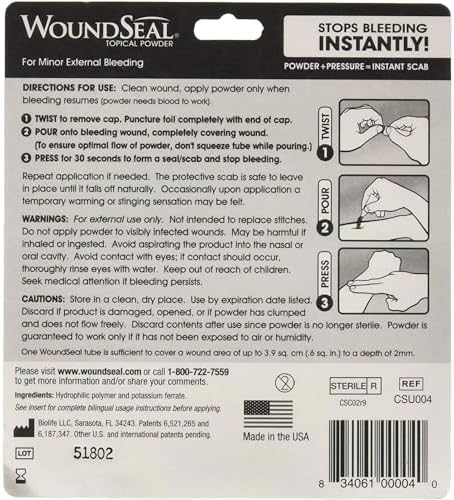 Authentic USA imported emergency bleeding stop powder pack of three boxes