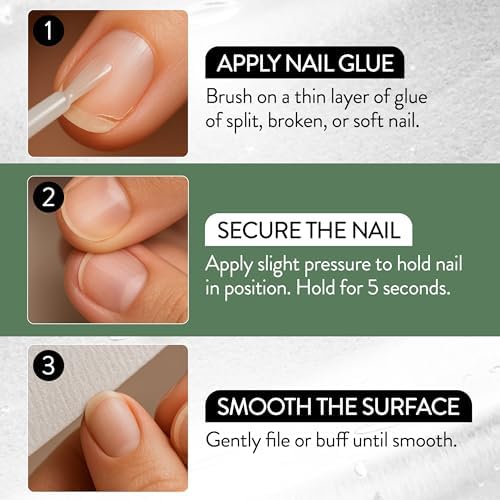 Three bottles of IBD 5 Second Nail Glue for long lasting use