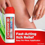 Back label of Cortizone-10 1% hydrocortisone liquid with drug facts and ingredients.