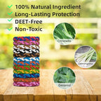 Adjustable mosquito repellent wristband on child arm