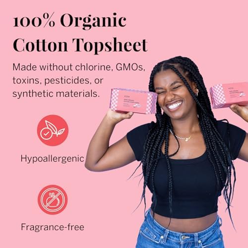 Long wrapped organic cotton panty liners for light absorbency