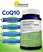 Close up of the 200 days supply maximum strength CoQ10 veggie capsules bottle packaging