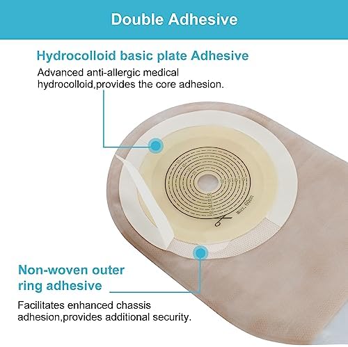 Konweda one piece drainable pouch highlighting the secure hook and loop closure system at the bottom