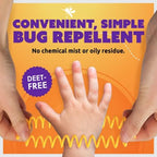 Evergreen Research insect repelling wristband worn on wrist