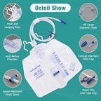 Close up of anti-reflux chamber on Dokibi urine bag