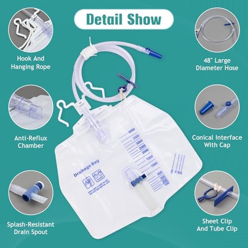 Close up of anti-reflux chamber on Dokibi urine bag