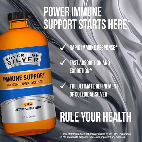 Authentic Sovereign Silver liquid silver hydrosol for daily immune defense.