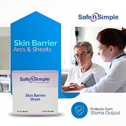 Individually wrapped packets of Safe n Simple medical skin adhesive sheets