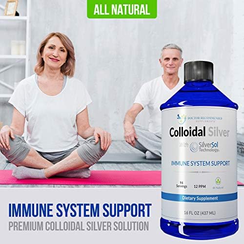 Doctor Recommended Ionic Silver Water 16 Fluid Ounce bottle packaging details