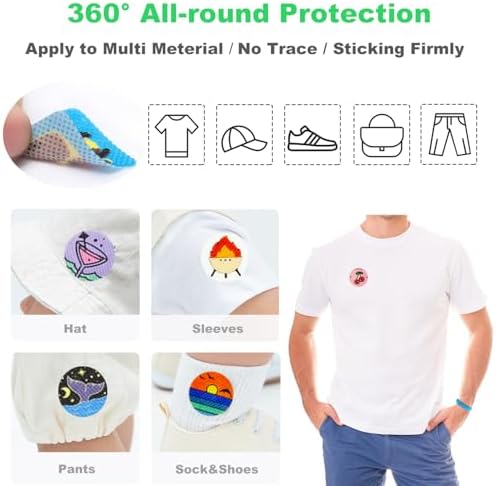 Full set of 300 repellent stickers and 6 bracelets