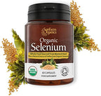 Earthier Organic Selenium with Iodine and Silica vegan capsules layout close up