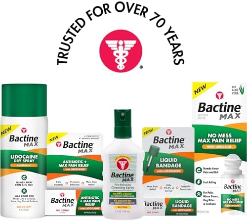 Bactine Max imported first aid solution for germ killing and pain relief