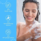 Gynecologist tested Vagisil pH balanced wash showing clear hypoallergenic formula.