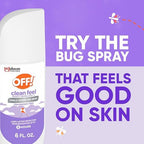 Close up of Off! Clean Feel non-greasy bug spray packaging