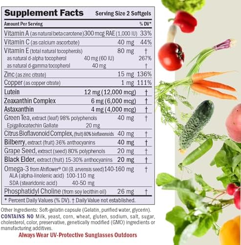 Andrew Lessman Ultimate Eye Support 60 softgels bottle label