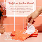 VeeWipes ACV packaging showing ingredients and usage for feminine care
