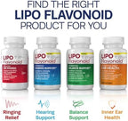 Lipo-Flavonoid supplement bottle showing the recommended daily dosage instructions for the initial and maintenance phases.
