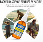 Authentic USA imported Sovereign Silver natural immune support nasal spray bottle on white background