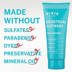 Pixie Cup menstrual cup wash used as a gentle hand soap