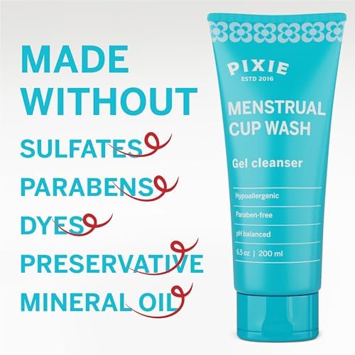 Pixie Cup menstrual cup wash used as a gentle hand soap