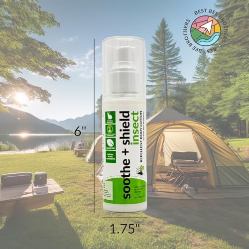 Natural peppermint and lemongrass essential oil insect shield body cream set