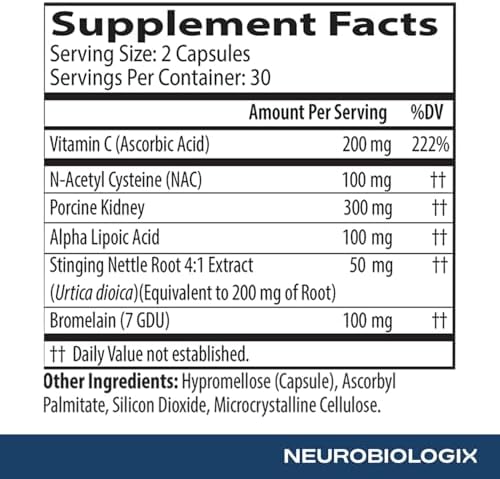 Neurobiologix digestive enzyme support ingredient details