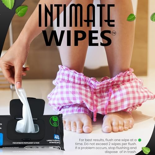 Close up of the moisture lock seal on Intimacy Kit 48 pack hygiene wipes